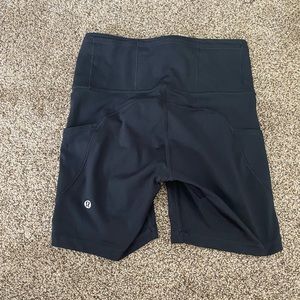 Lululemon black biker shorts
